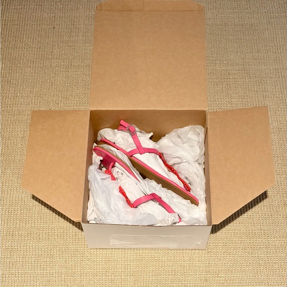 Jack Rogers Whip Stitch Medallion Sandals Pink Red Size 9.5 M EUC - Picture 10 of 10